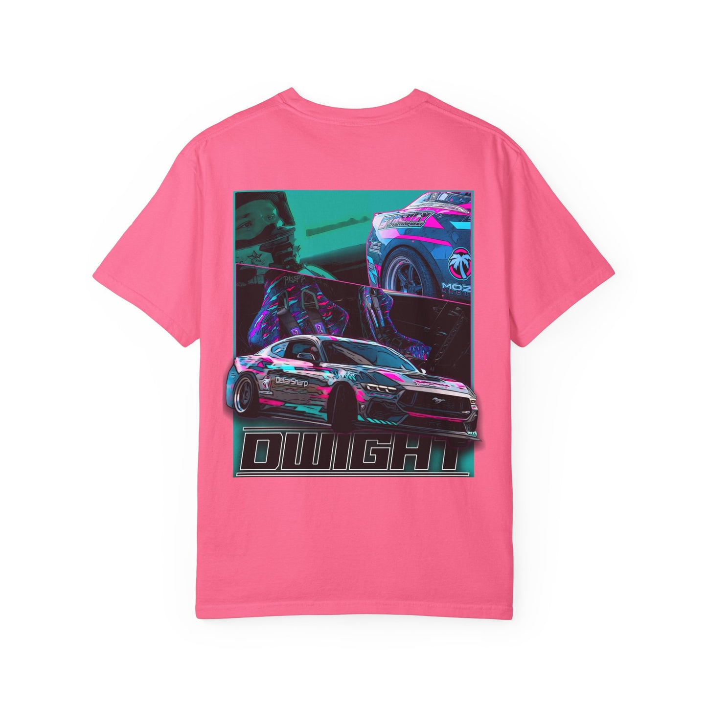 Drift Car Graphic T‑Shirt — 'DWIGHT' Neon Racing Tee