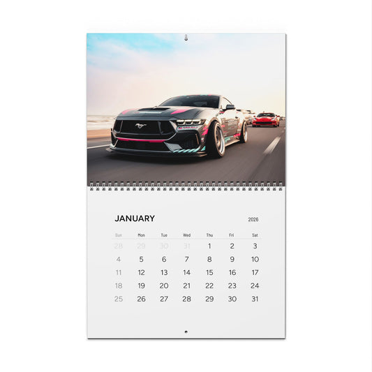 2026 Car Wall Calendar  - Drift Car Monthly