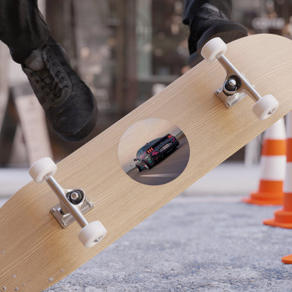 Round Transparent Car Sticker — Sunset Racing Mustang Design