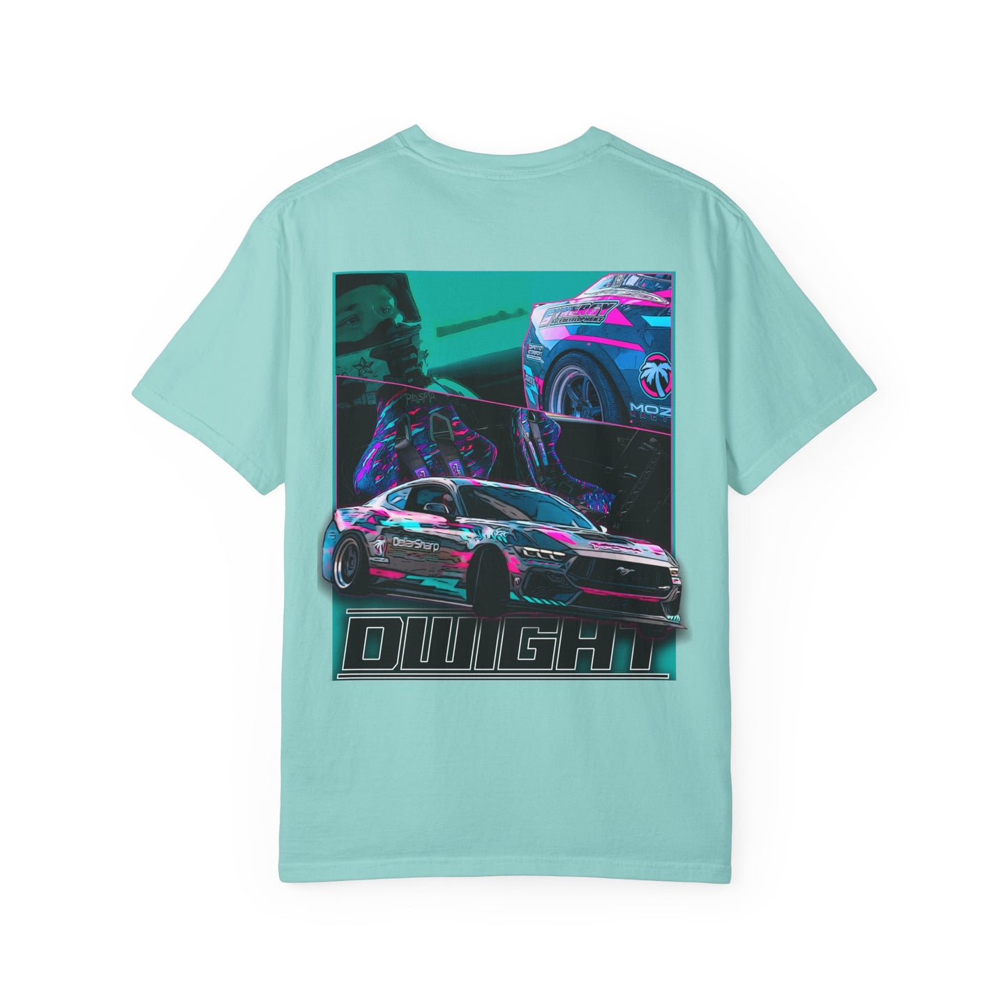 Drift Car Graphic T‑Shirt — 'DWIGHT' Neon Racing Tee