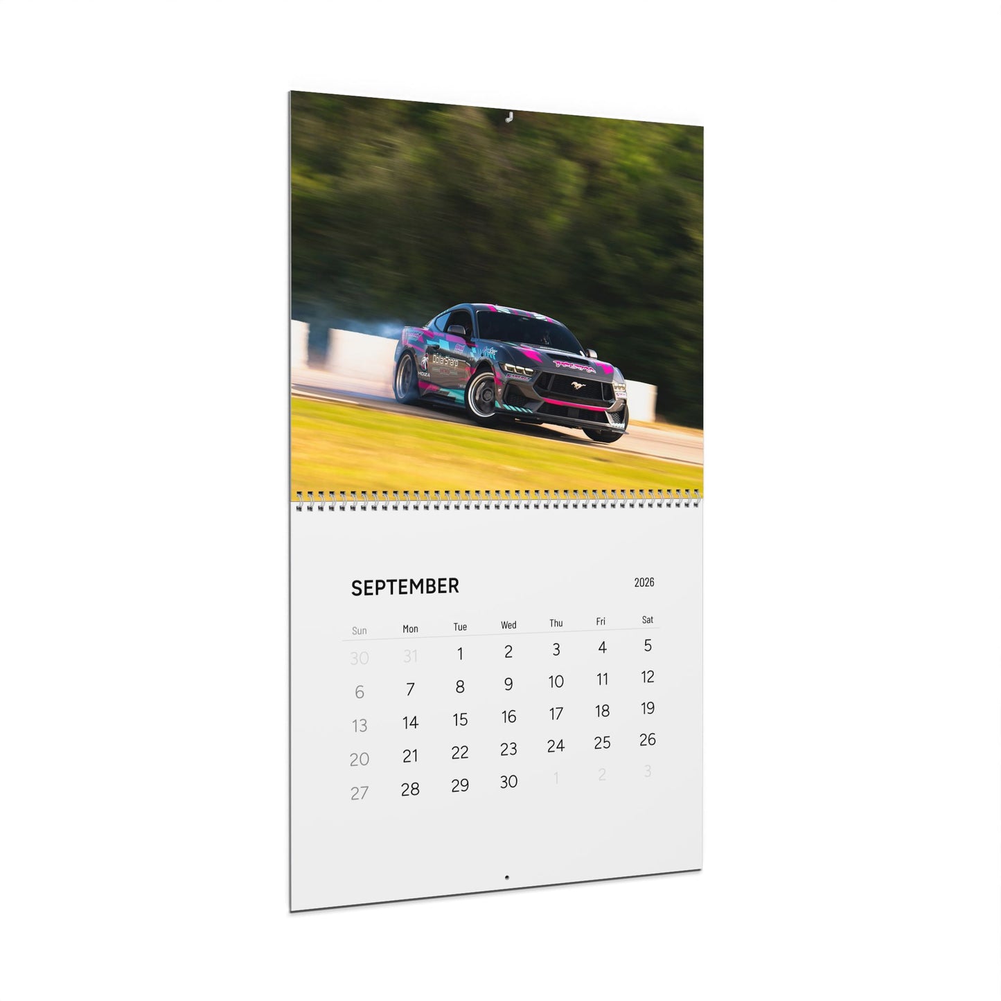 2026 Car Wall Calendar  - Drift Car Monthly