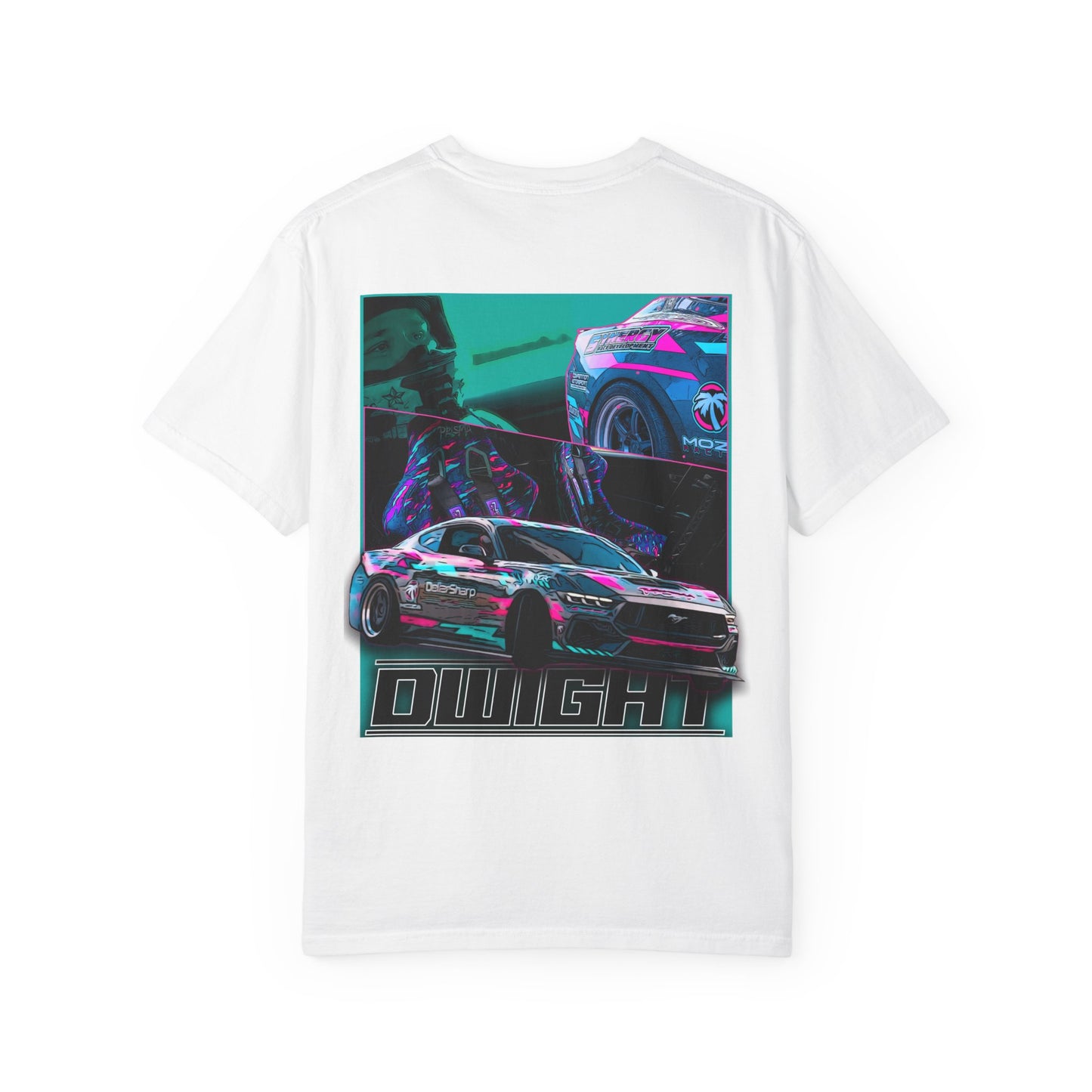 Drift Car Graphic T‑Shirt — 'DWIGHT' Neon Racing Tee