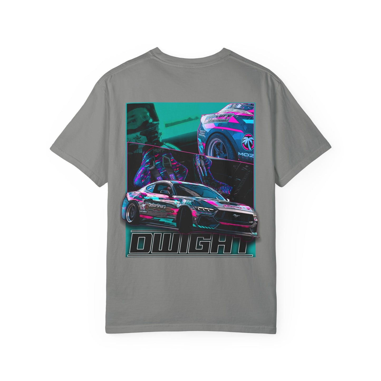 Drift Car Graphic T‑Shirt — 'DWIGHT' Neon Racing Tee